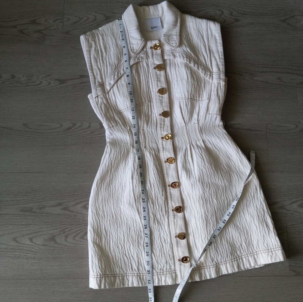 Acler Westcroft Dress In Ivory 4US - Picture 15 of 16